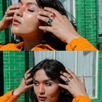 Load image into Gallery viewer, Orange Quartz Butterfly Ring