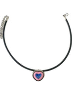 Load image into Gallery viewer, Necklace with a heart-shaped charm on a white background