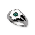 Load image into Gallery viewer, FLOWER BLOSSOM EMERALD RING