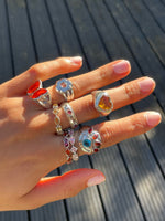 Load image into Gallery viewer, GARNET BLING RING