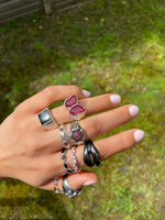 Load image into Gallery viewer, Pink Quartz Butterfly Ring
