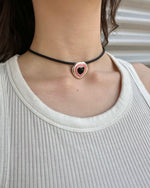 Load image into Gallery viewer, Heart Choker Necklace
