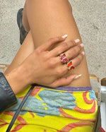 Load image into Gallery viewer, Pink Quartz Butterfly Ring