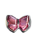 Load image into Gallery viewer, Pink Quartz Butterfly Ring