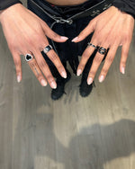 Load image into Gallery viewer, BLACK ONYX HEART RING