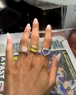 Load image into Gallery viewer, BLUE QUARTZ HEART RING