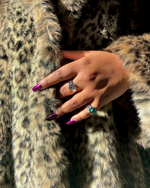 Load image into Gallery viewer, FLOWER BLOSSOM TURQUOISE RING