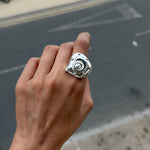 Embossed shell ring