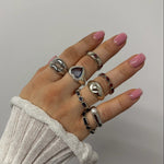 BLUE QUARTZ HEART RING