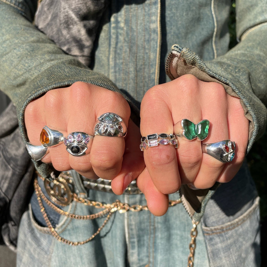 AMETHYST BLING RING