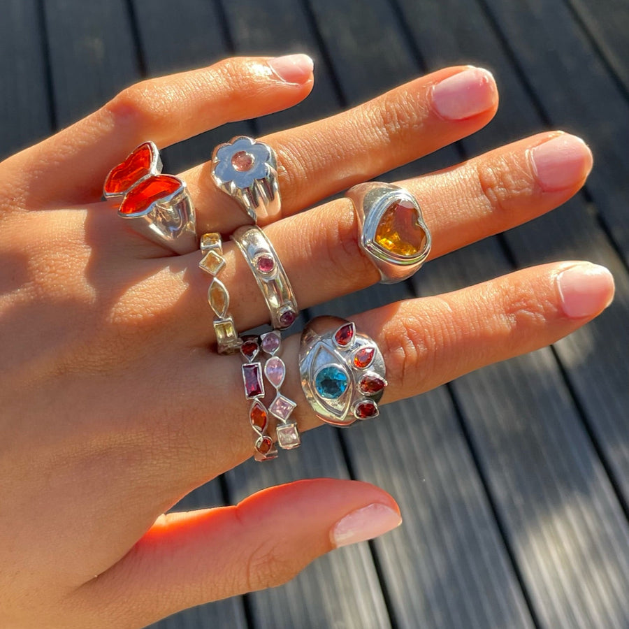 GARNET BLING RING
