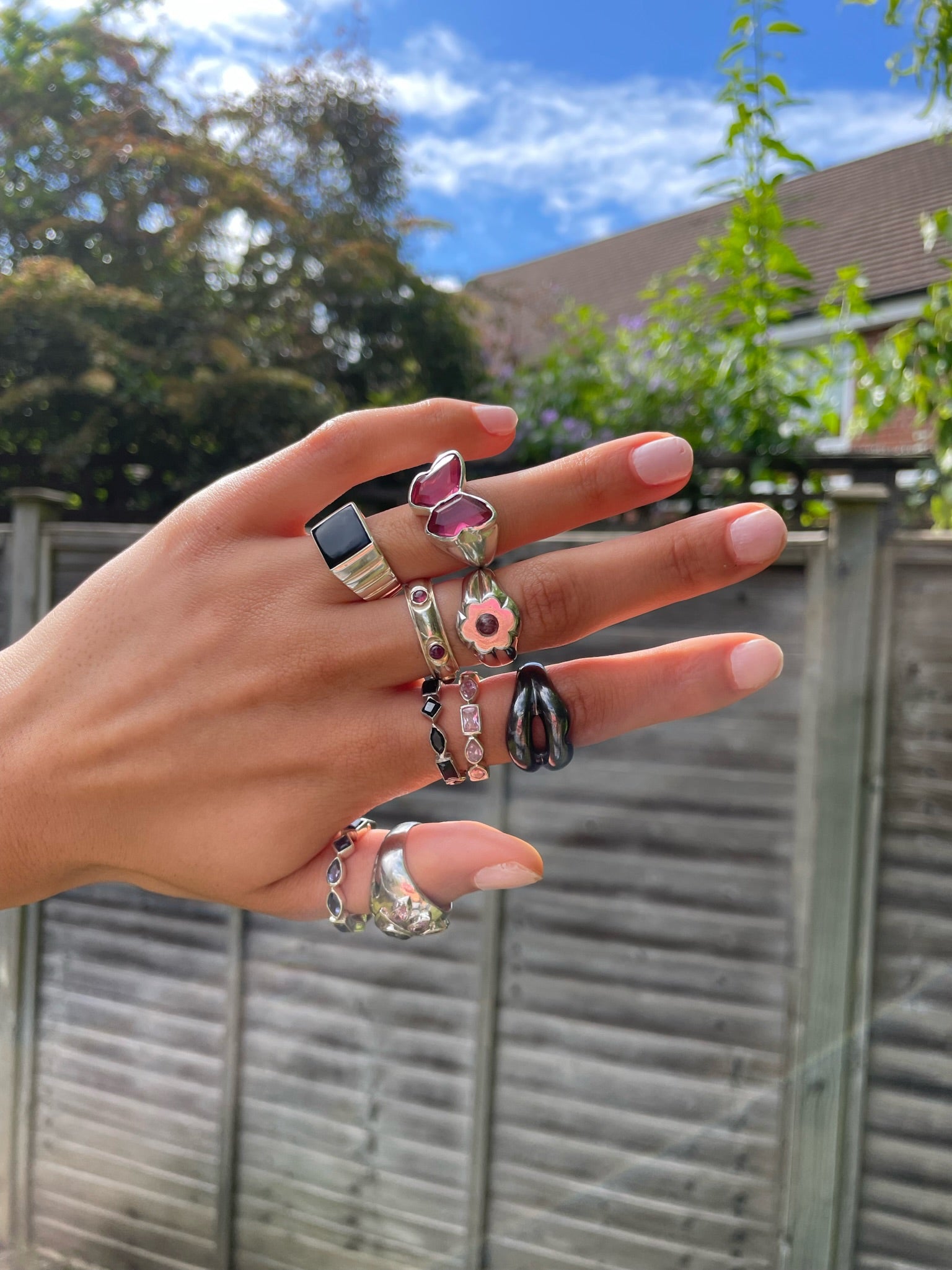 FLOWER BLOSSOM PINK RING