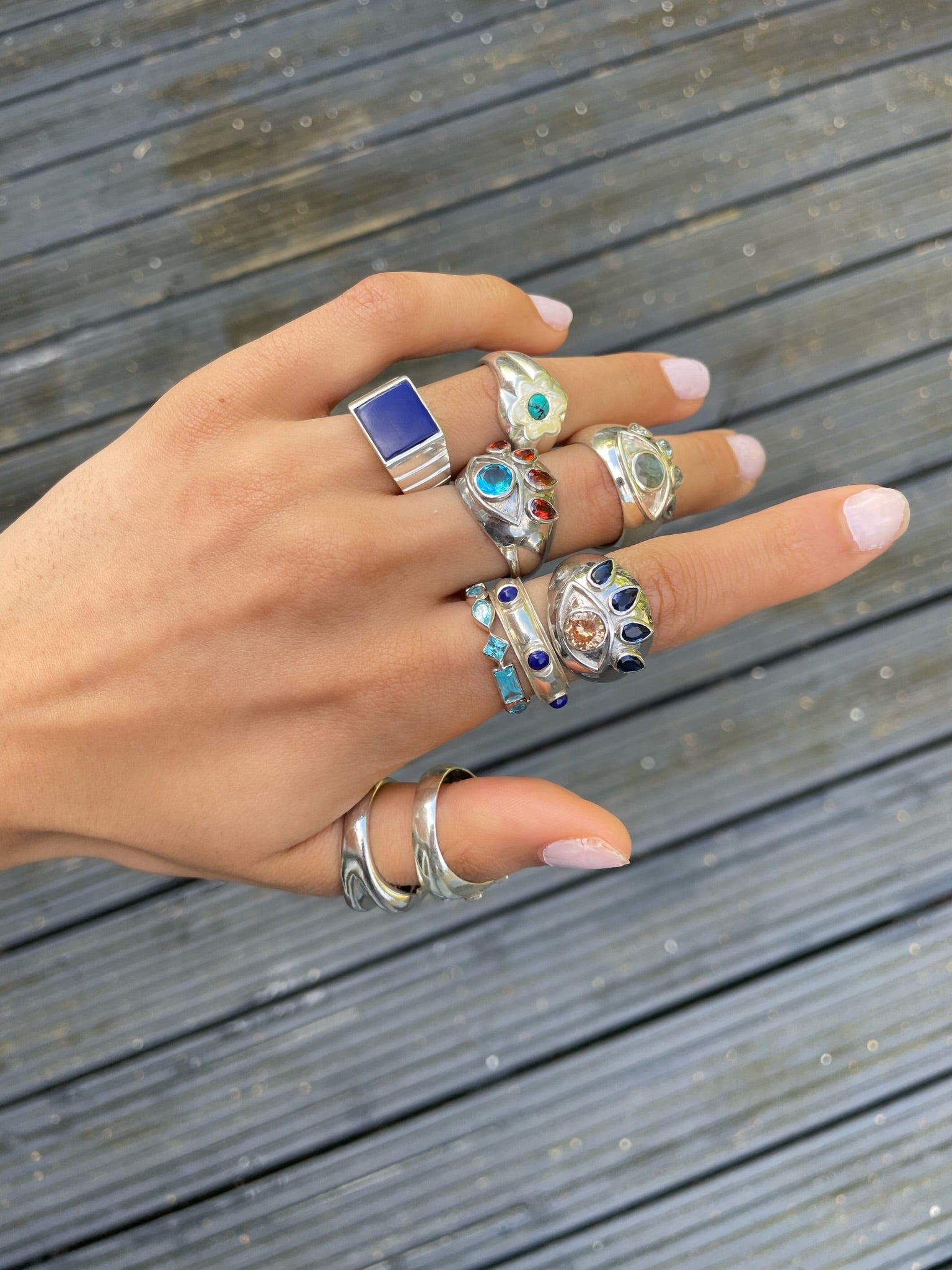 AQUA BLING RING