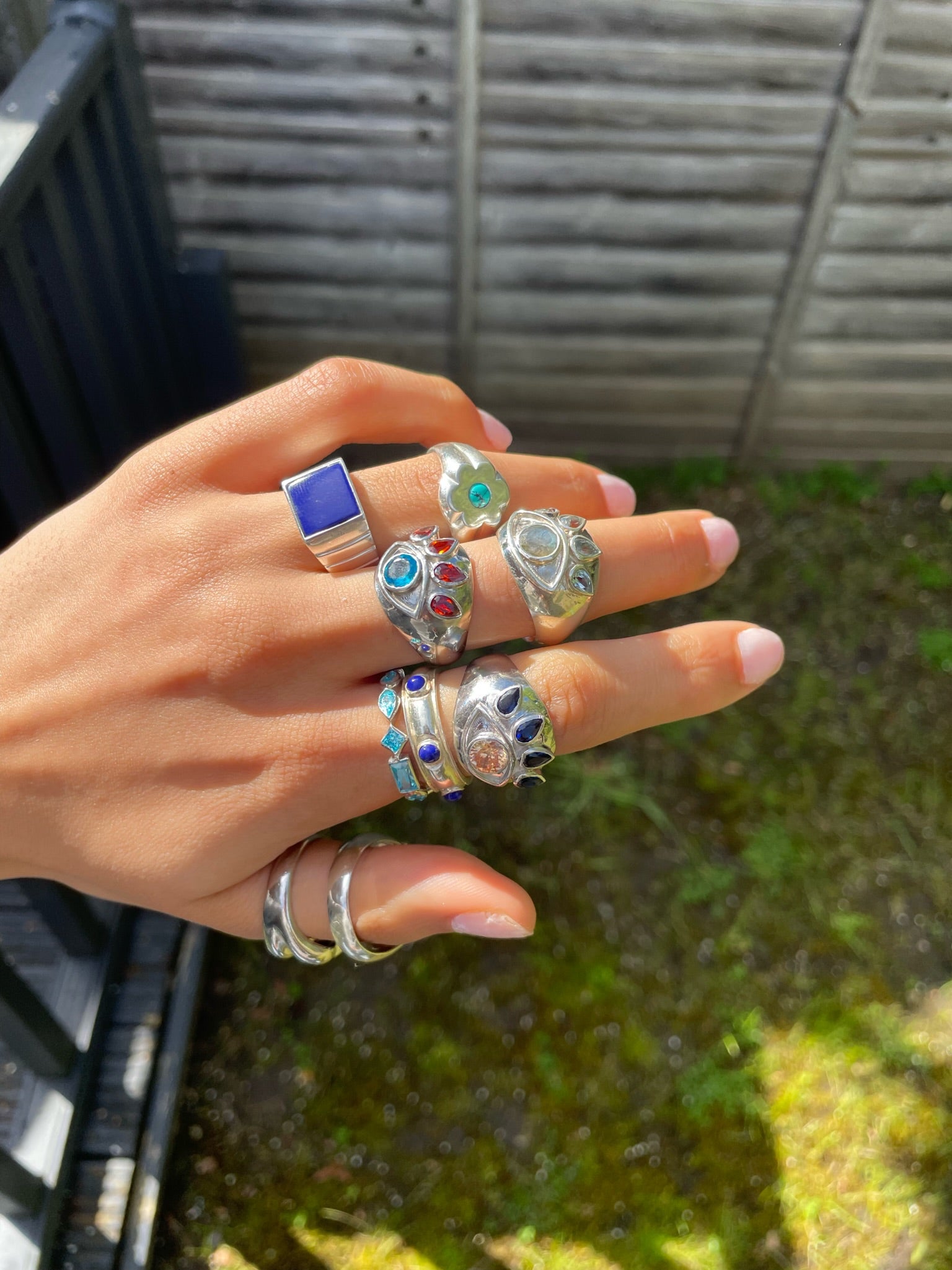 LAPIS SAUCER RING