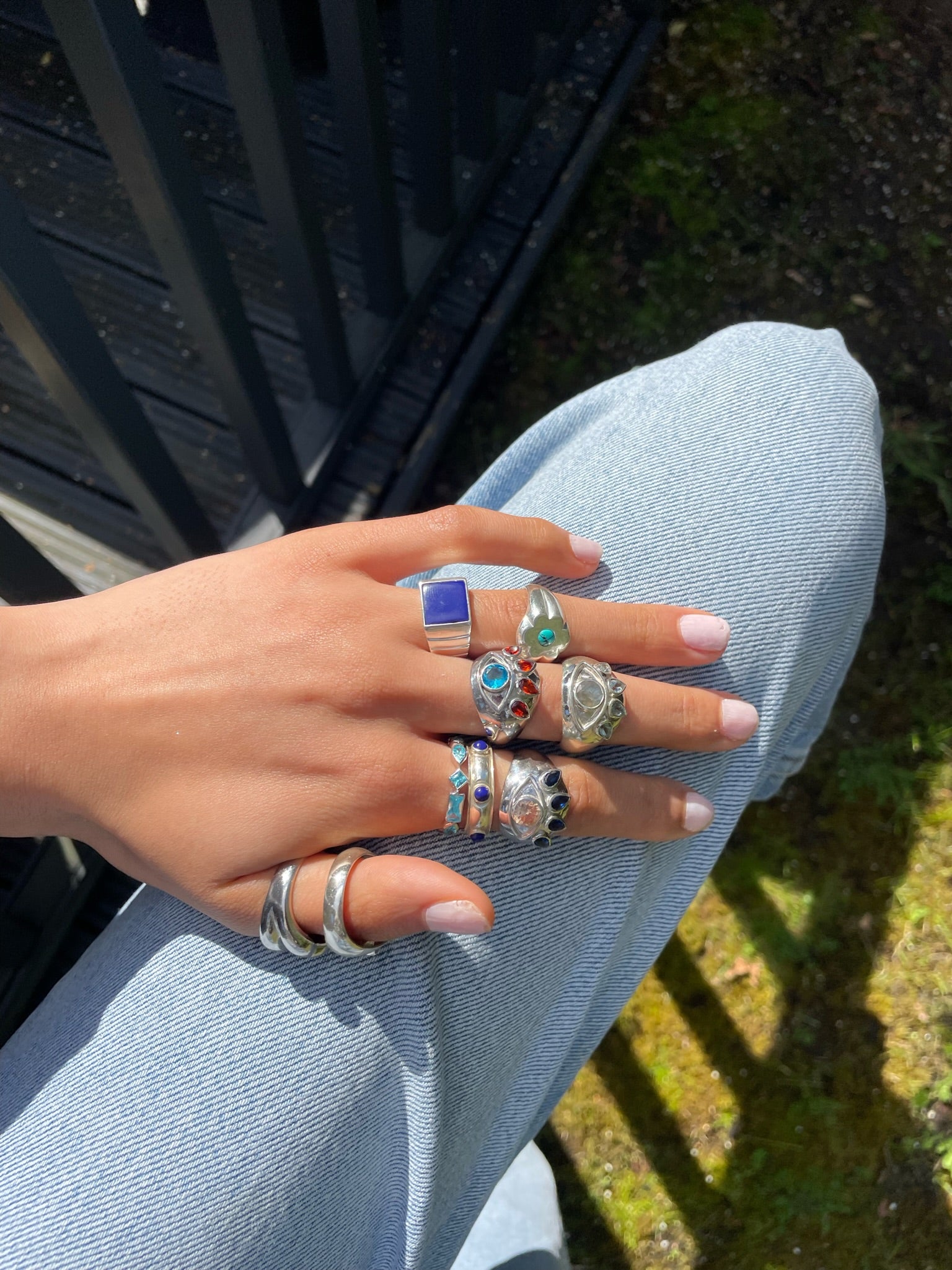 LAPIS SAUCER RING