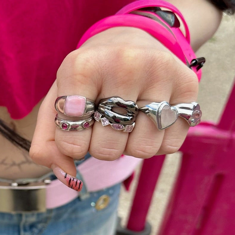 PINK TOURMALINE SAUCER RING