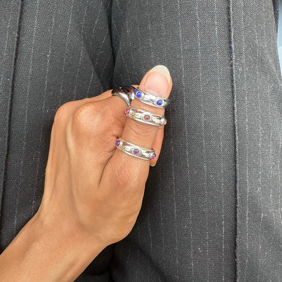 PINK TOURMALINE SAUCER RING