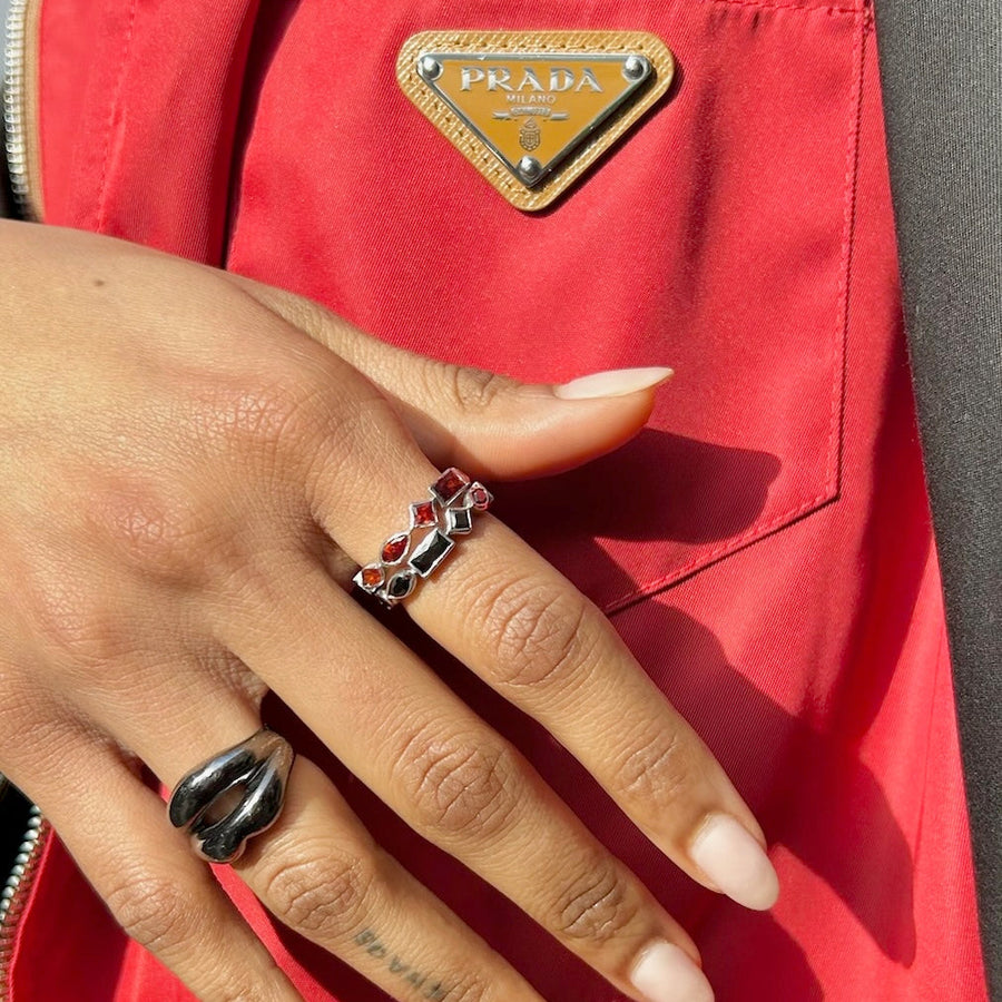 GARNET BLING RING
