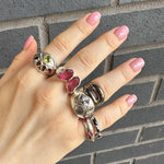 PINK TOURMALINE SAUCER RING