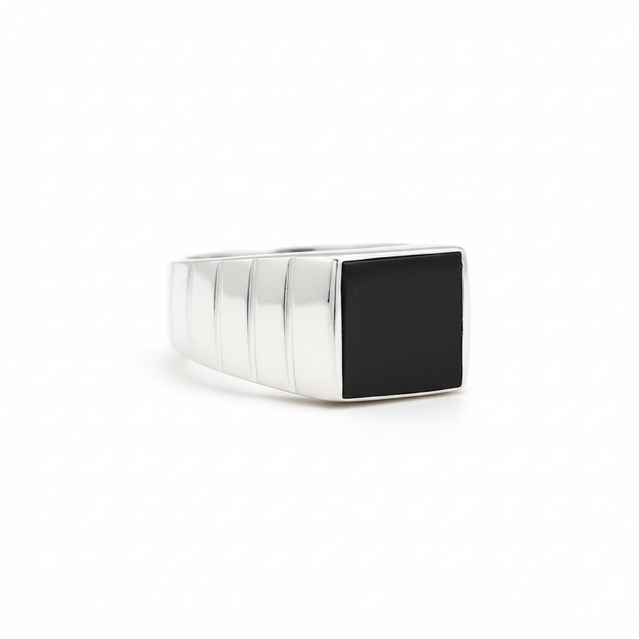 BLACK ONYX SIGNET RING