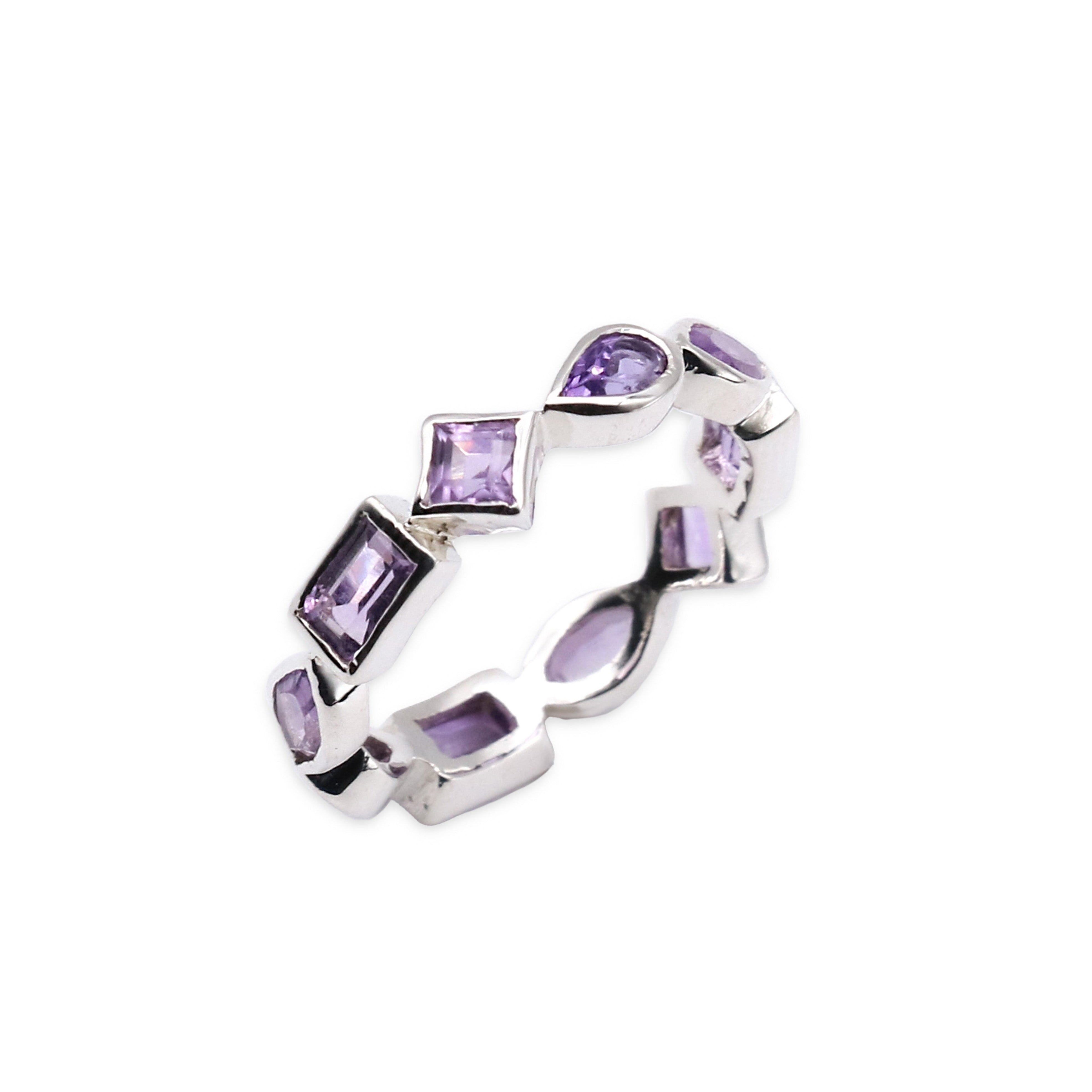 AMETHYST BLING RING