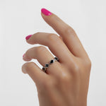 BLACK ONYX BLING RING