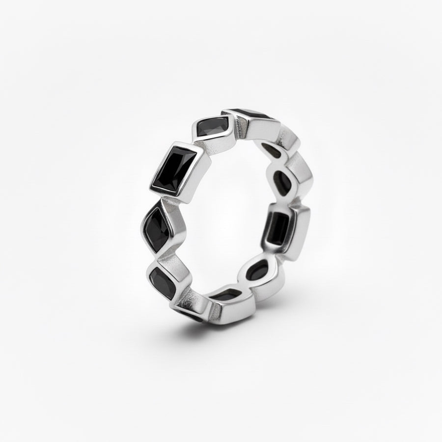 BLACK ONYX BLING RING