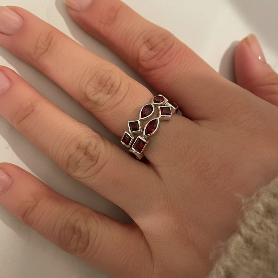 GARNET BLING RING