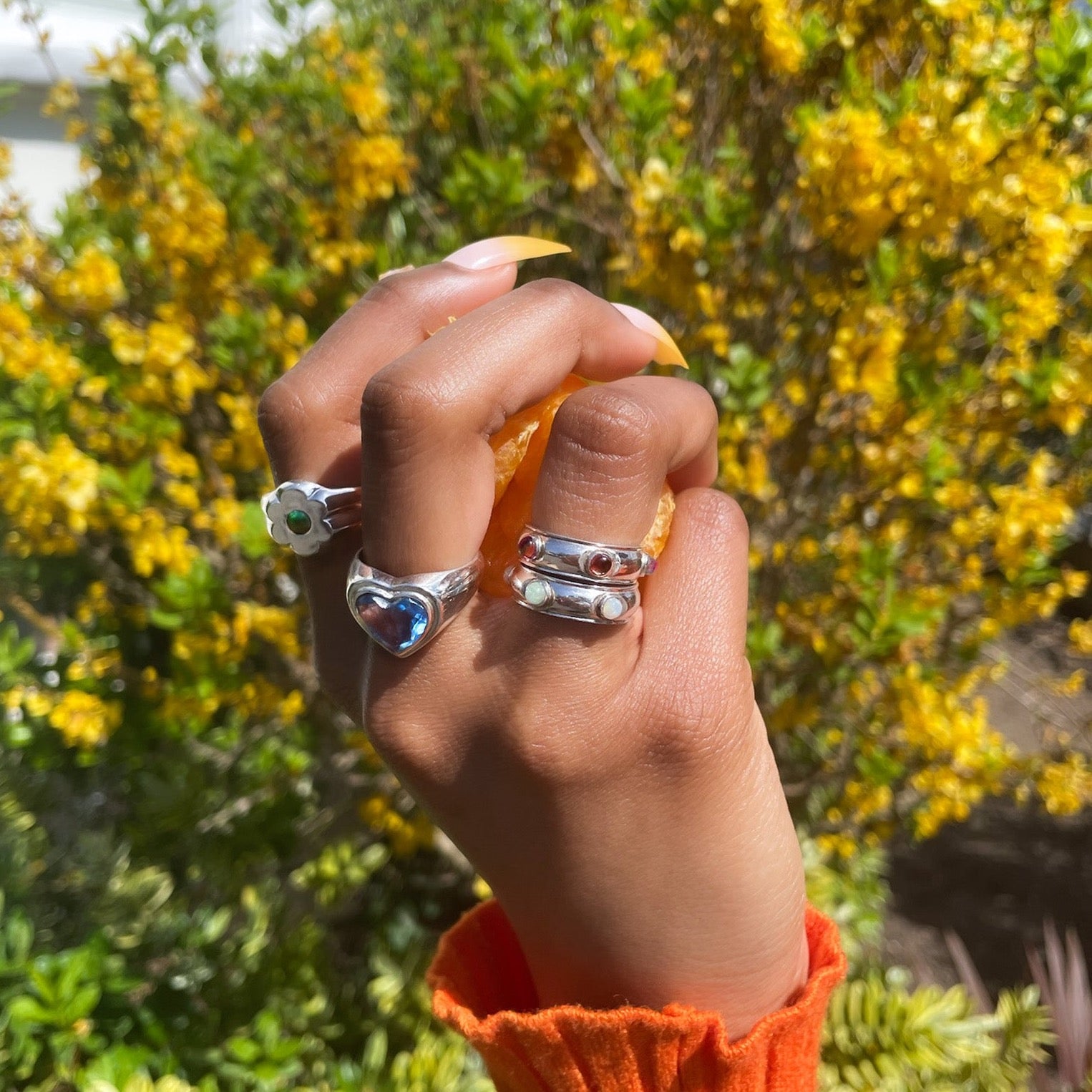 MOONSTONE SAUCER RING