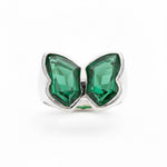 GREEN QUARTZ BUTTERFLY RING