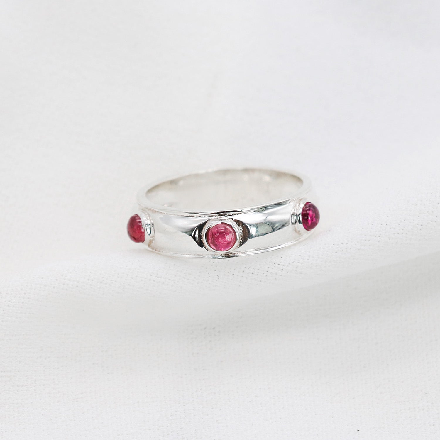 PINK TOURMALINE SAUCER RING