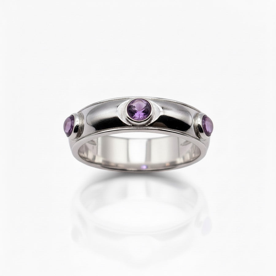 AMETHYST SAUCER RING