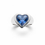 BLUE QUARTZ HEART RING