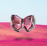 Load image into Gallery viewer, Pink Quartz Butterfly Ring
