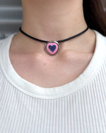 Load and play video in Gallery viewer, Heart Choker Necklace
