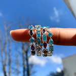 Load image into Gallery viewer, BLUE TOPAZ GRADIENT HOOPS
