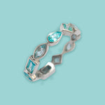 Load image into Gallery viewer, AQUA BLING RING
